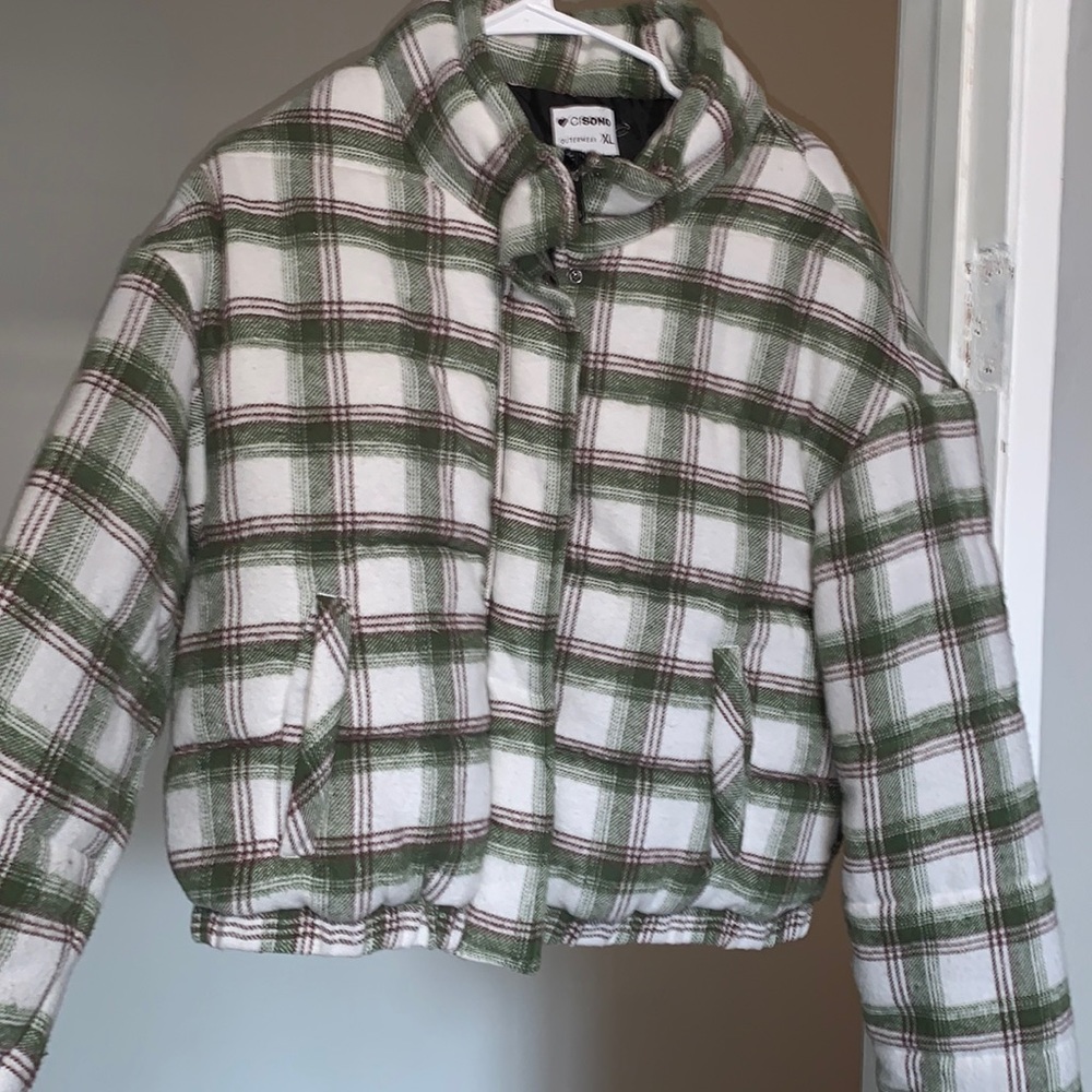 plaid bomber jacket